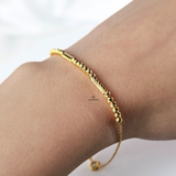 BEADED FINE CHAIN BRACELET
