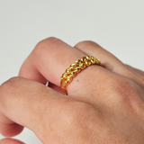 DOUBLE ROW BEADED RING
