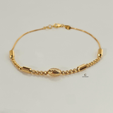 CENTRE BEADED TUBE BRACELET