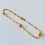 GOLD SAND BLAST BALL BRACELET