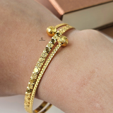 DOUBLE BALL CROSSOVER FIXED BANGLE