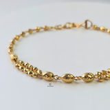DIAMOND CUT BEADED BRACELET