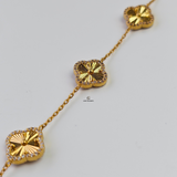 DIAMANTE PAVÉ 5 FLOWER BRACELET - MEDIUM