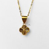 GOLD SINGLE FLOWER NECKLACE - SMALL