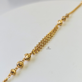BEADED BRACELET WITH 3 CENTER CHAINS