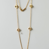 GOLD SMALL 5 FLOWER NECKLACE