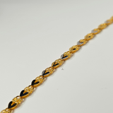 TWO TONE LINK DESIGN BRACELET