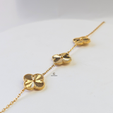 GOLD 3 FLOWER BRACELET