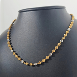 LONG RHODIUM AND GOLD CHAIN
