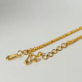 FLAT DIAMOND CUT BRACELET WITH CHARM