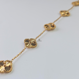 GOLD 5 FLOWER BRACELET