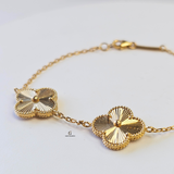 GOLD 3 FLOWER BRACELET