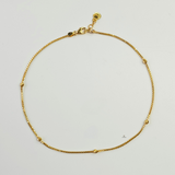 DAINTY BEADED STATION ANKLET