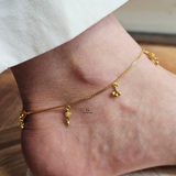 GOLD DROP CHARM ANKLET