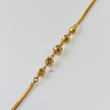 DIAMOND CUT PATTERNED BALL BRACELET