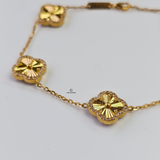 DIAMANTE PAVÉ 5 FLOWER BRACELET - MEDIUM