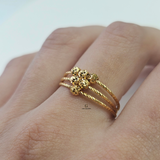 TRIANGLE BEADED RING