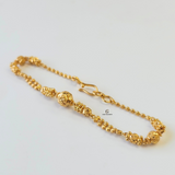 BEADED DOUBLE CHAIN BRACELET
