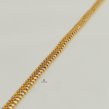 DOTTED DESIGN RHODIUM & GOLD BRACELET