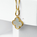 WHITE SINGLE FLOWER NECKLACE
