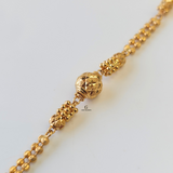 BEADED DOUBLE CHAIN BRACELET