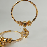 CUBIC ZIRCONIA GOLD DROP EARRINGS