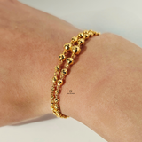 DOUBLE LAYERED BEADED BRACELET