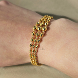 TRIPLE LAYERED BEADED BRACELET