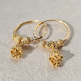 CUBIC ZIRCONIA GOLD DROP EARRINGS