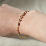 BEADED TWO TONE BRACELET