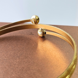 DOUBLE BALL CROSSOVER FIXED BANGLE