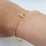 GOLD SATELLITE FLOWER BRACELET