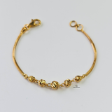 DIAMOND CUT PATTERNED BALL BRACELET