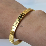 LV MONOGRAM HINGED BANGLE