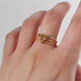 TRIANGLE BEADED RING