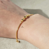 DIAMOND CUT PATTERNED BALL BRACELET