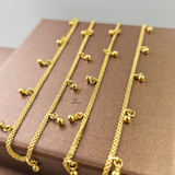 BEADED BALL CHARM ANKLET