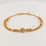 BEADED DOUBLE CHAIN BRACELET