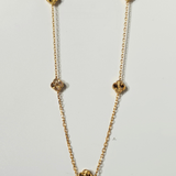 GOLD SMALL 5 FLOWER NECKLACE