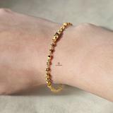 DIAMOND CUT PLAIN BEADED BRACELET