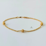 GOLD SAND BLAST BALL BRACELET