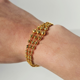 TRIPLE LAYERED BEADED BRACELET
