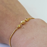 DIAMOND CUT PATTERNED BALL BRACELET