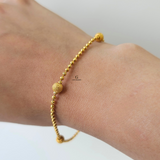 GOLD SAND BLAST BALL BRACELET