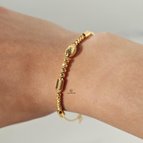 CENTRE BEADED TUBE BRACELET