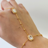 CUBIC ZIRCONIA HALO HAND CHAIN