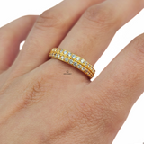 DOUBLE ROW ETERNITY RING BAND