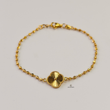 GOLD SINGLE FLOWER BRACELET - SMALL