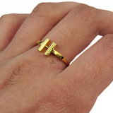 DAINTY T CUFF RING