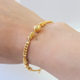 BEADED DOUBLE CHAIN BRACELET